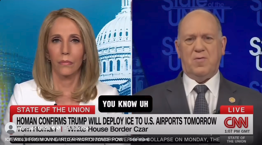 Q: Whose idea was it for ICE at the airport?