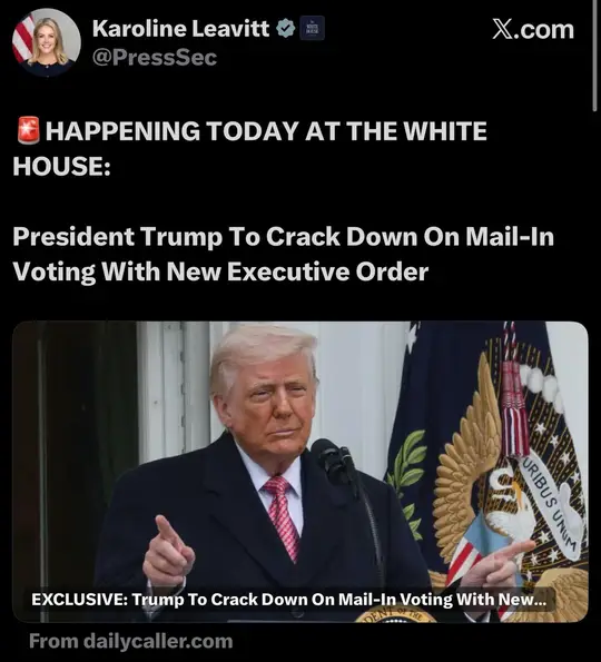 TRUMP TO CRACK DOWN ON MAIL-IN VOTING WITH NEW EXECUTIVE ORDER